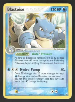 Blastoise 14/100 Pokemon TCG Crystal Guardians MP - Image 1