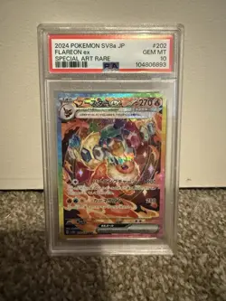 FLAREON EX #202 PSA 10 2024 POKEMON JPN SV8A-TERASTAL FEST EX SPECIAL ART RARE - Image 1