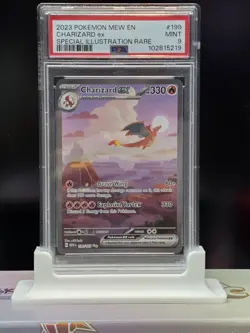 2023 POKEMON MEW EN-151 SPECIAL ILLUSTRATION RARE #199 CHARIZARD EX PSA 9 - Image 1