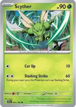 4x Scyther - 001/162 - Common NM-Mint Pokemon SV05 - Temporal Forces - Image 1