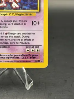 Mewtwo 10/102 Pokemon TCG 1999 Base Set Unlimited Holo Rare (HP) - Image 2