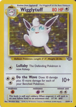 Pokemon TCG - Wigglytuff 16/64 - Holo Unlimited - Jungle Unlimited [Light Play] - Image 1