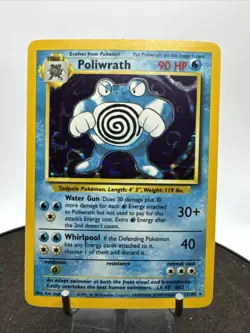 Pokemon TCG Poliwrath Base Set 13/102 Holo Unlimited Holo Rare - Image 1