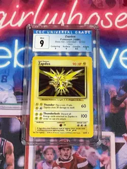 1999 Pokemon Zapdos Holo Base Set Unlimited #16 CGC 9 - Image 1