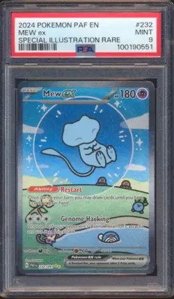 2021 POKEMON PALDEAN FATES MEW EX #232 SPECIAL ILLUSTRATION RARE SIR PSA 9! - Image 1