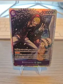 Rosinante & Law EB04-038 SR - THE AZURE SEA'S SEVEN ENGLISH OP14 - One Piece TCG - Image 1