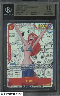 2024 ONE PIECE PRB1 ENGLISH OP01016 NAMI MANGA ART SEC BGS 10 PRISTINE - Image 1