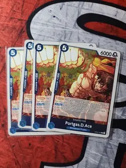 2024 ONE PIECE 500 YEARS IN THE FUTURE PORTGAS D ACE OP07-053 RARE 4x Playset - Image 1