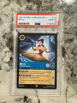 Disney Lorcana First Chapter Belle #142 Strange But Special PSA 10 - Image 1