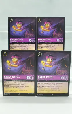 Disney Lorcana Magica De Spell - The Midas Touch 49/204 4 Cards Playset Into the - Image 1