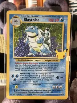 Pokemon TCG Celebrations Blastoise Holo Rare Card 2/102 Classic Collection - Image 1