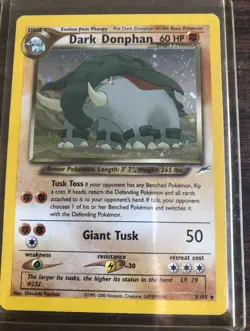 Dark Donphan 3/105 Holo Rare Neo Destiny Pokemon Card - Image 2