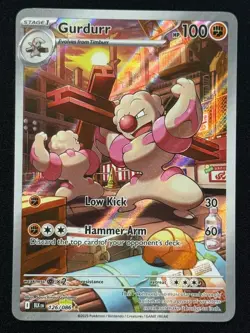 Gurdurr 126/086 Black Bolt Illustration Rare Pokemon TCG Card Near Mint NM - Image 1