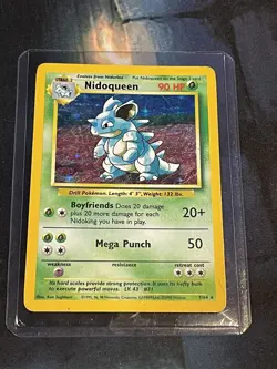 NIDOQUEEN - ERROR - NO JUNGLE SYMBOL - 7/64 - Rare - Holo - 1999 Pokemon Cards - Image 1