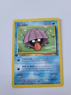 Pokemon TCG Shellder Fossil, 1st Edition Common Card 54/62 - Image 1