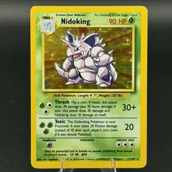 Pokemon TCG Nidoking Base Set Holo Unlimited Rare Card 11/102 - Image 1