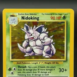 Pokemon TCG Nidoking Base Set Holo Unlimited Rare Card 11/102 - Image 2