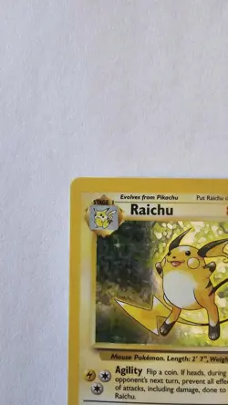 Pokemon TCG Raichu Base Set Holo Unlimited Rare Card 14/102 LP - Image 2