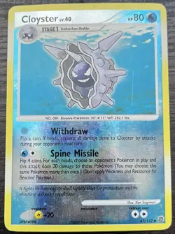 Cloyster 47/132 Pokemon TCG Diamond & Pearl Secret Wonders Reverse Holo LP - Image 1