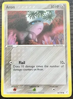 Aron 44/100 Pokemon TCG EX Crystal Guardians Common MINT NM - Image 1