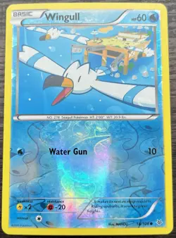 Wingull 18/108 Pokemon TCG XY Roaring Skies Reverse Holo Light Play LP - Image 1