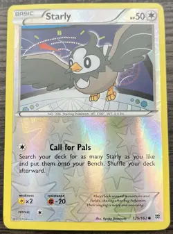 Starly 125/162 Pokemon TCG XY Breakthrough Reverse Holo Light Play LP - Image 1