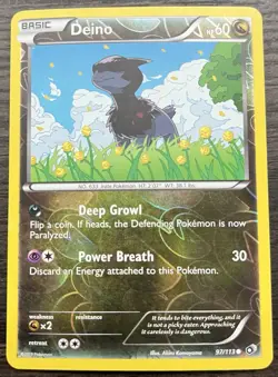 Deino 97/113 Pokemon TCG Black & White Legendary Treasures Reverse Holo LP - Image 1