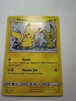 Pokemon 2019 Pikachu SM162 Sun & Moon Black Star Promo Holo Card TCG LP - Image 3