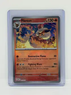 Flareon (Master Ball Pattern) Holo Rare SV: Prismatic Evolutions 013/131 Pokemon - Image 1