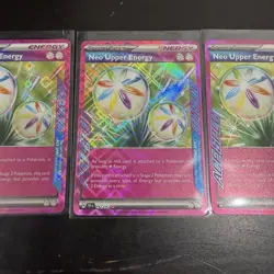 3 Pokemon Neo Upper Energy Special Energy Holo 162/162 Pokemon TCG Card - Image 3