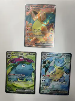 Pokemon 151 Full Art Ultra Rare Charizard Ex Blastoise Ex Venusaur Ex ALL MINT - Image 1
