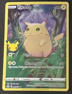 Pikachu 5/25 Pokemon Celebrations 25th Anniversary Set Full Art - Image 1