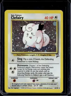 Clefairy Holo Pokemon Base Set 2 #006/130 (LP) - Image 1