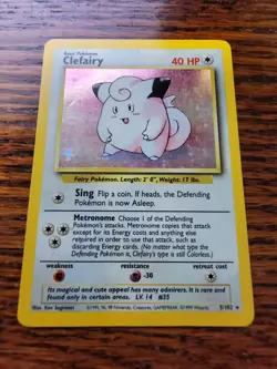 Pokemon TCG Clefairy Base Set 5/102 Holo Unlimited Holo Rare PL - Image 1