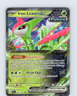 Pokemon TCG Iron Leaves EX S&V Temporal Forces 025/162 Ultra Holo Double Rare NM - Image 1