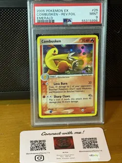 2005 Pokemon Ex Emerald #25 Combusken-Rev.Foil Emerald PSA 9 - Image 1