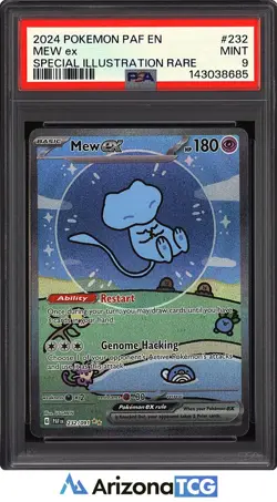 Pokemon 2024 Mew ex 232/091 Special Illustration Rare Paldean Fates PSA 9 - Image 1