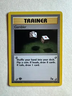 Pokemon Trainer Gambler 1st Edition Common 60/62 - Image 1