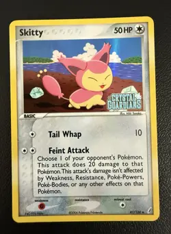 The Pokemon Company Skitty 41/100 Crystal Guardians Reverse Holo HP 50 - Image 1