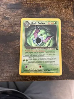 2000 Pokemon Dark Golbat 7/82 Team Rocket Holo Swirl Rare WOTC LP - Image 3