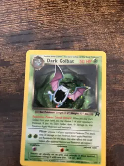 2000 Pokemon Dark Golbat 7/82 Team Rocket Holo Swirl Rare WOTC LP - Image 5