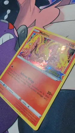 2022 Pokemon Brilliant Stars Moltres Pre-Release Promo Holo SWSH185 NM-MT - Image 3