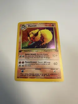 Pokemon FLAREON Jungle 1st Edition 3/64 Holo Unlimited Holo Rare Near Mint NM - Image 1