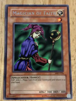 Yu-Gi-Oh! TCG Magician of Faith Metal Raiders Rare Spellcaster/Effect MRD-036 U… - Image 1