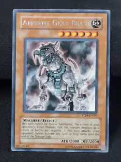 YuGiOh 2 x 1st Edition 1 x Unlimited Ancient Gear Beast TLM-EN007 Rare LP - Image 3