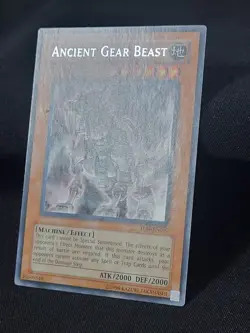 YuGiOh 2 x 1st Edition 1 x Unlimited Ancient Gear Beast TLM-EN007 Rare LP - Image 4