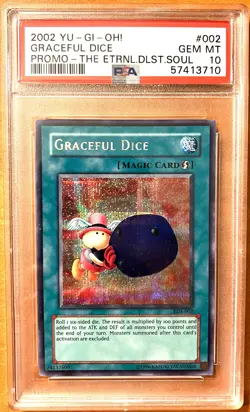 Yugioh Graceful Dice 2002 Secret Rare - The Eternal Duelist Soul Promo - PSA 10 - Image 1