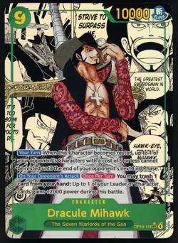 One Piece English OP14-119 Manga Alternate Art Dracule Mihawk - Image 1