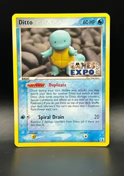 Ditto GAMES EXPO Card- Ex Delta Species 64/113-Super Rare Pokemon Promo -NM - Image 1