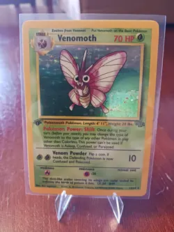 Pokemon Card Venomoth 1st Edition Jungle Set Holo Rare 13/64 NM/M Never Played - Image 1